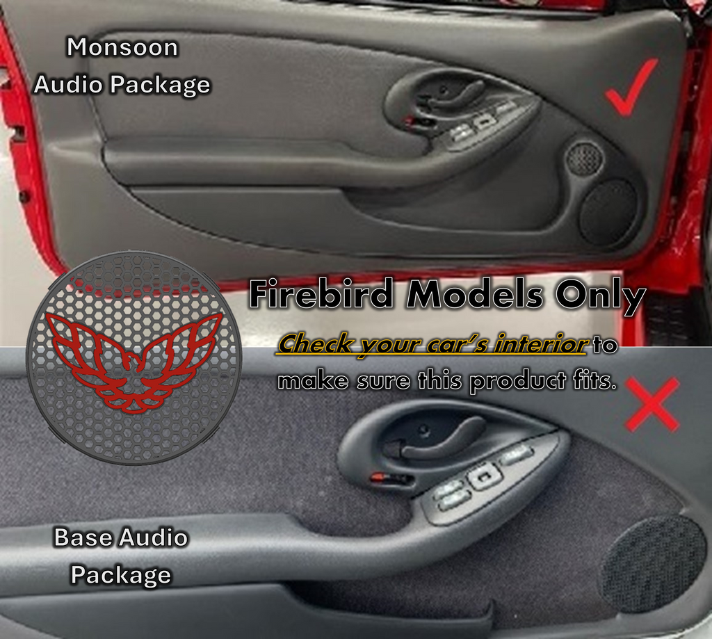 Door speaker grilles Camaro Firebird Trans Am 1993 2002 Mod Crazy Designs