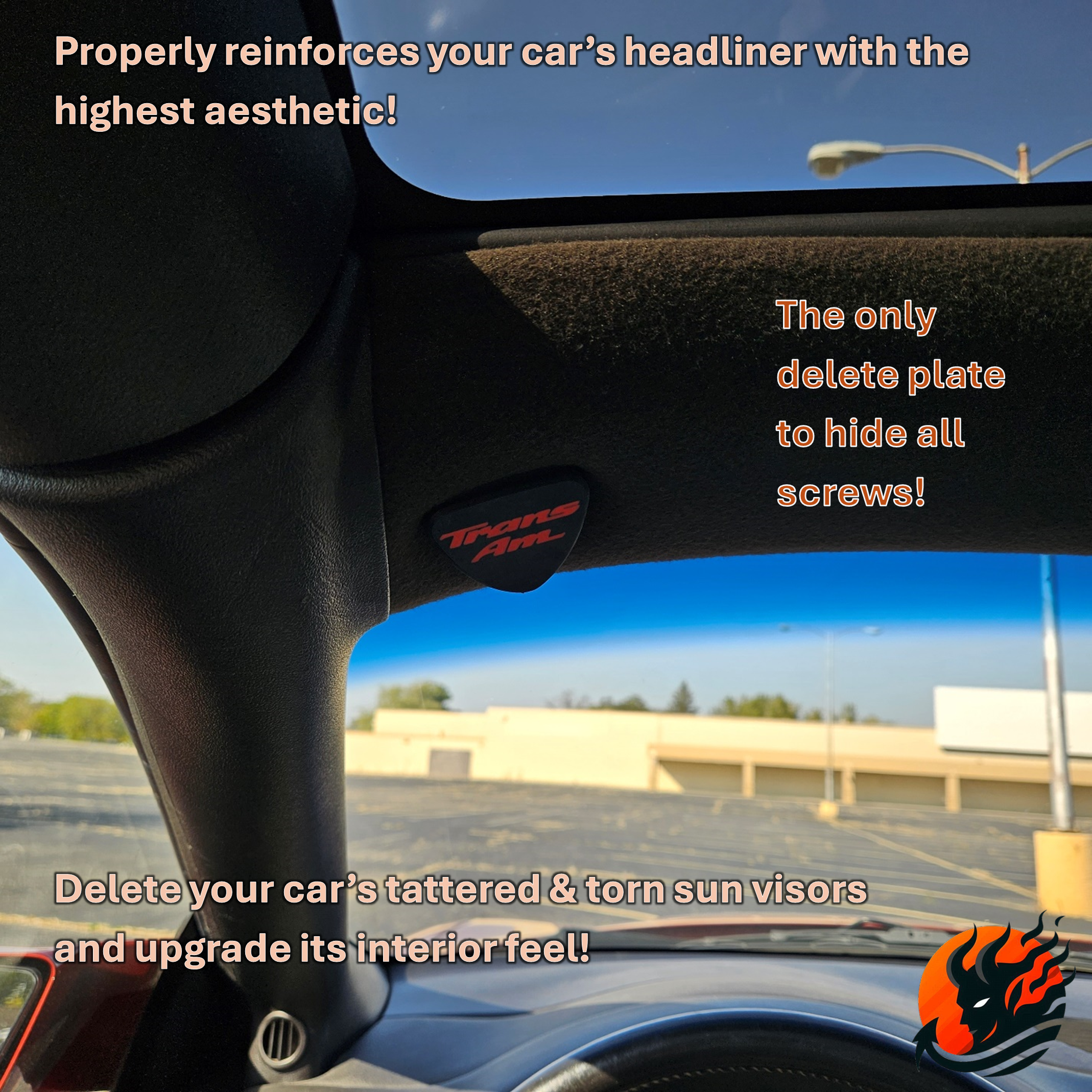 Sun Visor Delete Plates for Camaro Firebird Trans Am 1970 2002