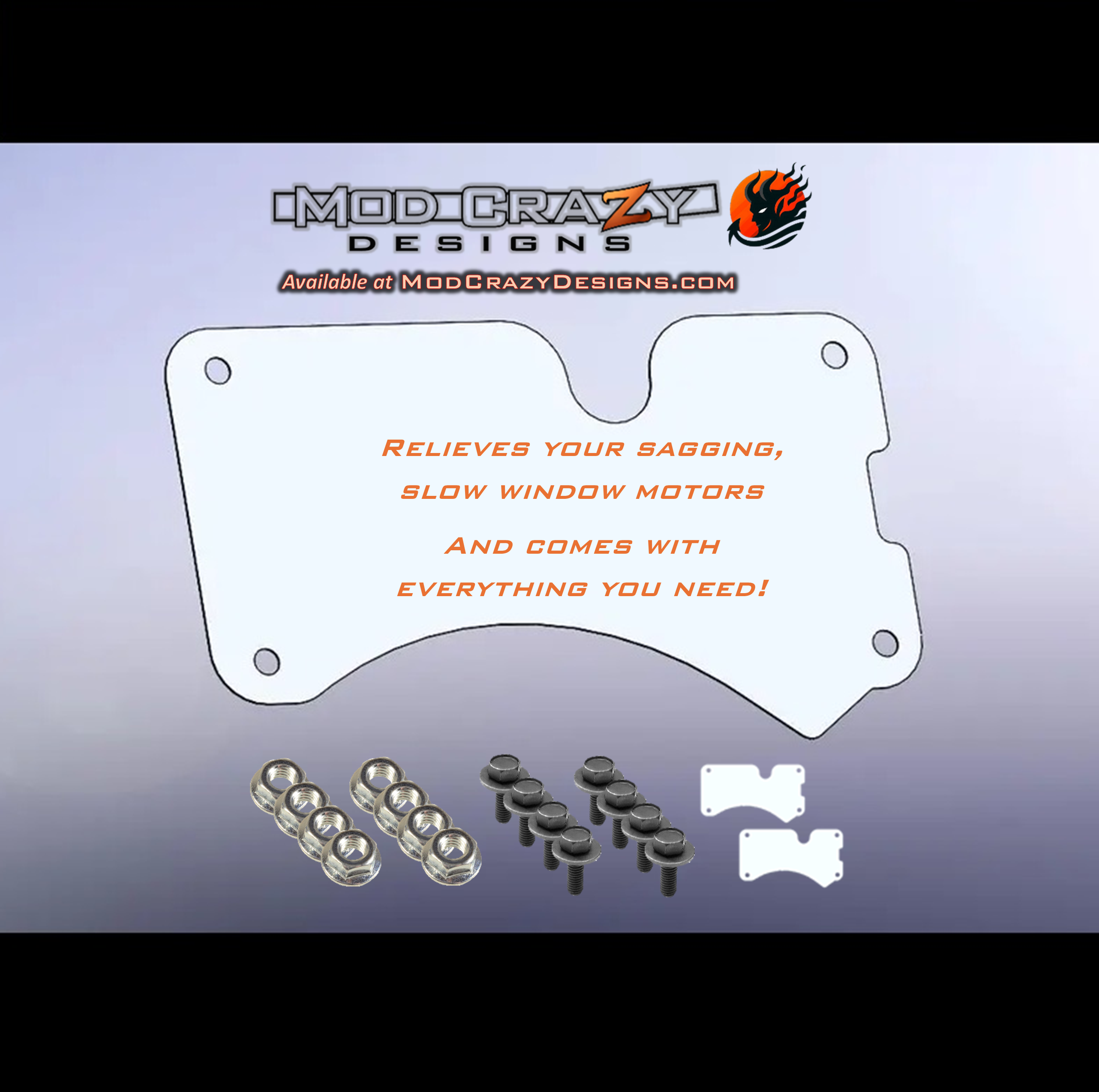 Window Motor Reinforcement Plates for Camaro Firebird Trans Am 1993 2002