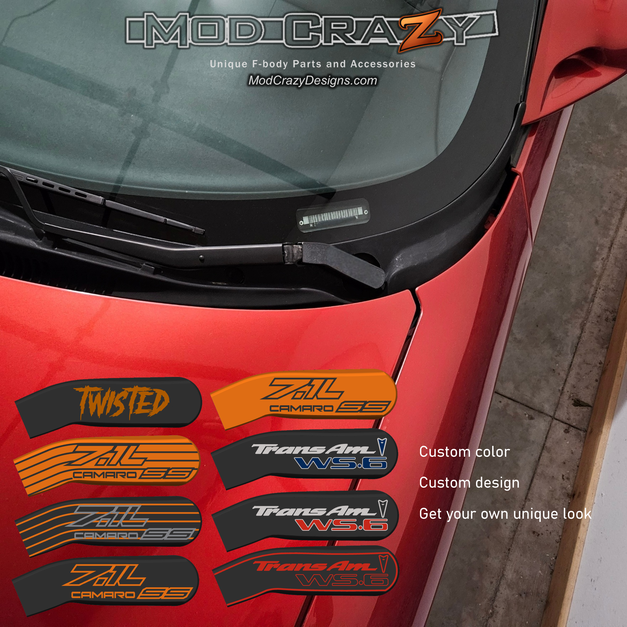 Mod Crazy Designs Camaro and Firebird Trans Am Parts for 1993 - 2002 Fourth Generation F-body F body Cars